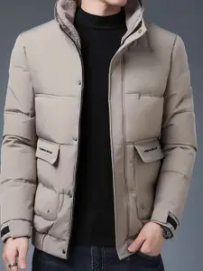 StyleCast x Revolte Men Mock Collar Solid Casual Parka Jacket