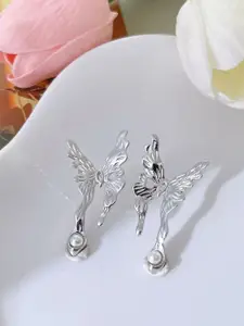 KRENOZ Silver-Plated Pearls Beaded Animal Shaped Studs