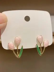 VAGHBHATT Gold-Plated Floral Shaped Studs