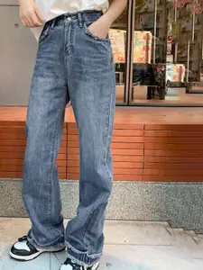 StyleCast Women Straight Fit High-Rise Jeans