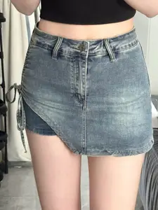 StyleCast Denim A-Line Mini Skirts