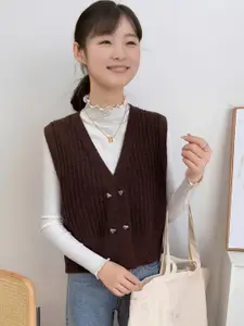 StyleCast Women Striped V - Neck Cardigan Sweater