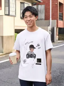 StyleCast Men Striped Applique T-shirt