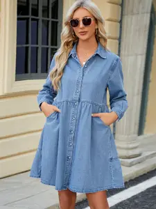 StyleCast Denim Shirt Mini Dress