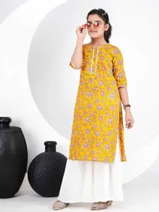 DMP FASHION Kids-Girls Floral Printed Cotton Regular Top