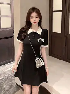 StyleCast x Revolte Chiffon Fit & Flare Mini Dress