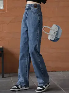 StyleCast Women Straight Fit High-Rise Jeans