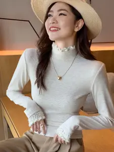 StyleCast Women Woollen Long Sleeves High Neck Fitted Sweater