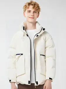 StyleCast x Revolte Men Mock Collar Solid Casual Padded Jacket