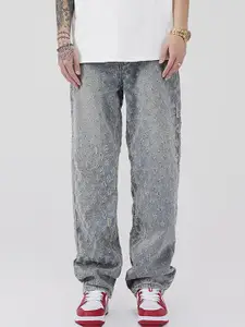 StyleCast x Revolte Men Relaxed Fit Light Fade Mid-Rise Jeans