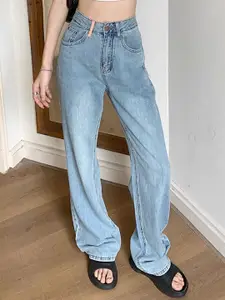 StyleCast Women Straight Fit High-Rise Jeans