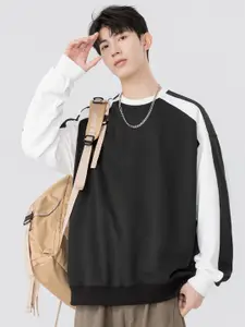 StyleCast x Revolte Men Colourblocked Pullover Sweatshirt