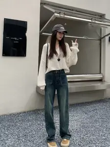 StyleCast Women Straight Fit High-Rise Light Fade Jeans