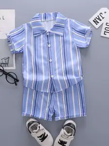 StyleCast x Revolte Boys Striped Short Sleeves Shirt With Shorts