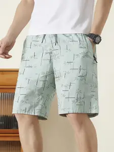 StyleCast x Revolte Men Printed Mid-Rise Regular Fit Cotton Shorts