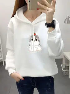 StyleCast x Revolte Women Graphic Printed Cotton Sweatshirt