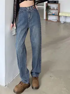 StyleCast Women Straight Fit High-Rise Light Fade Jeans