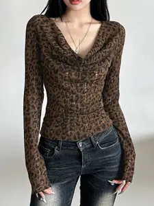 StyleCast x Revolte Animal Print Top