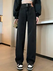 StyleCast Women Straight Fit High-Rise Jeans