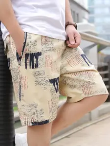 StyleCast x Revolte Men Printed Regular Fit Mid-Rise Cotton Shorts