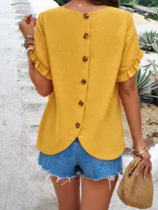 StyleCast Women Solid Round Neck Top