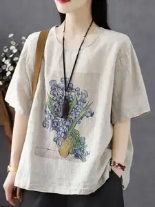 StyleCast Women Round Neck Cotton Top