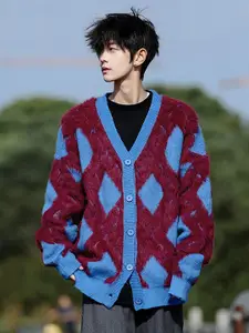 StyleCast x Revolte Men Longline Cardigan with Fuzzy Detail