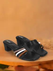 Metro Block Heel Square Toe Sandals