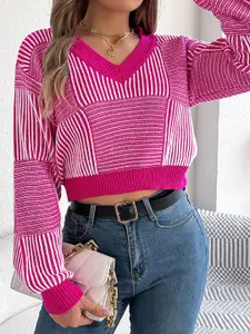 StyleCast x Revolte Women Striped Crop Pullover