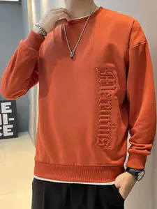 StyleCast x Revolte Men Typography Printed Sweatshirt