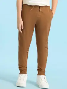 U.S. Polo Assn. Kids Boys Pure Cotton Mid-Rise Joggers