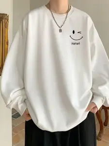 StyleCast x Revolte Men Typography Printed Sweatshirt