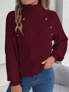 StyleCast x Revolte Women Cable Knit Pullover