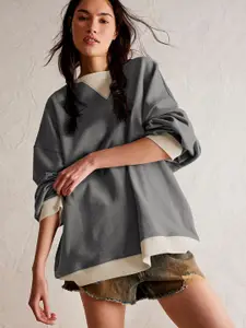 StyleCast x Revolte Women Solid Sweatshirt