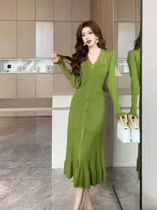 StyleCast x Revolte Fit & Flare Midi Dress