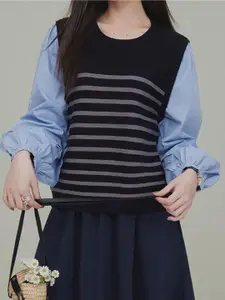 StyleCast Women Striped Pullover