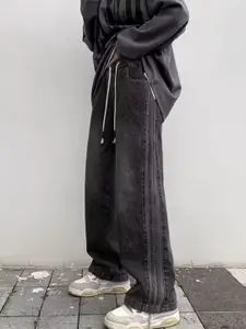 StyleCast Men Wide Leg Low Distress Stretchable Jeans