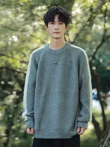 StyleCast x Revolte Men Ribbed Longline Pullover