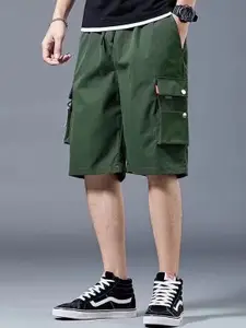 StyleCast Men Solid Regular Fit Cargo Shorts