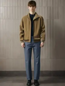 StyleCast x Revolte Men Solid Stand Collar Tailored Jacket