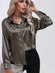 StyleCast Women Solid Opaque Casual Shirt