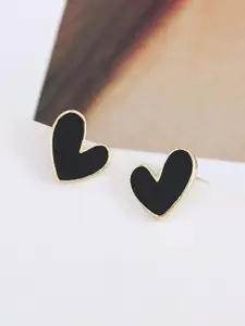 KRENOZ Gold-Plated Heart Shaped Studs