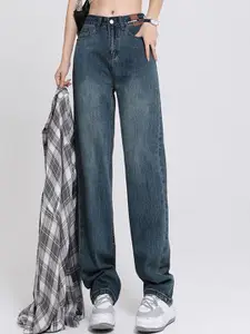 StyleCast Women Straight Fit High-Rise Light Fade Denim Jeans