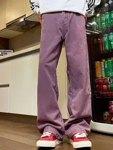 StyleCast x Revolte Men Mid-Rise Wide Leg Jeans