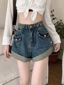 StyleCast Women Loose Fit High-Rise Shorts