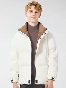 StyleCast x Revolte Men Mock Collar Solid Casual Padded Jacket