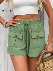 KPOP Women Regular Fit Cargo Shorts