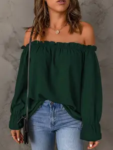 StyleCast Off-Shoulder Bell Sleeve Bardot Top