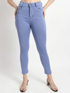 TYFFYN Women Slim Fit High-Rise Highly Distressed Heavy Fade Stretchable Jeans