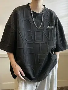 StyleCast Men Typography Printed Round Neck Silk Oversized T-shirt